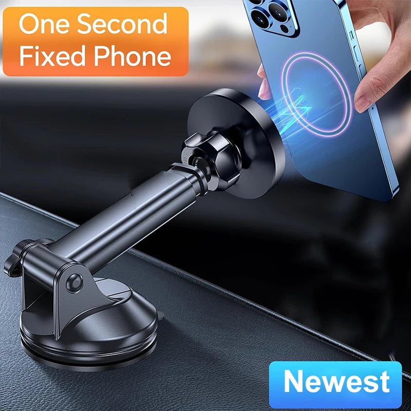 UYUXIO 15W Magnetic Wireless Car Charger and Dashboard Mount for iPhone 16 15 14 12