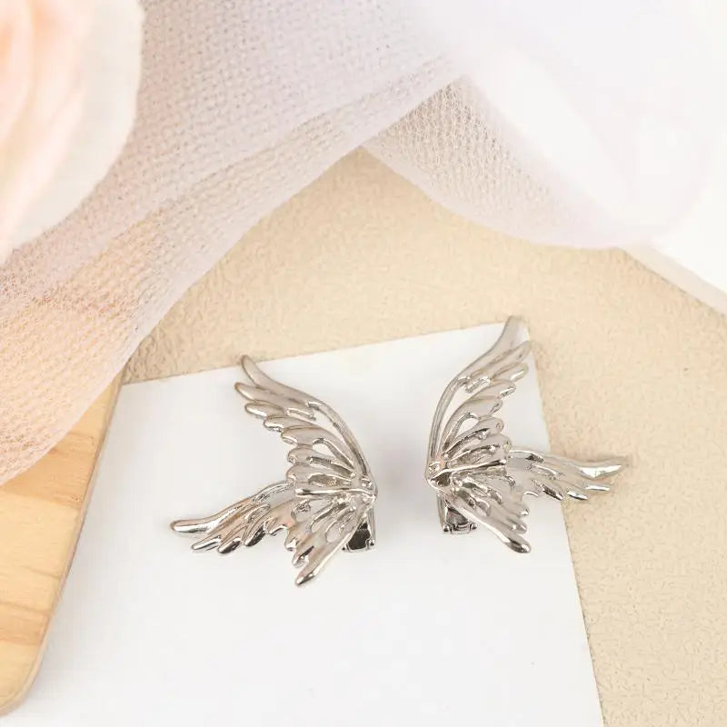 1 Pair Removable Rhinestone Butterfly Decorations for Clip-On Earbuds