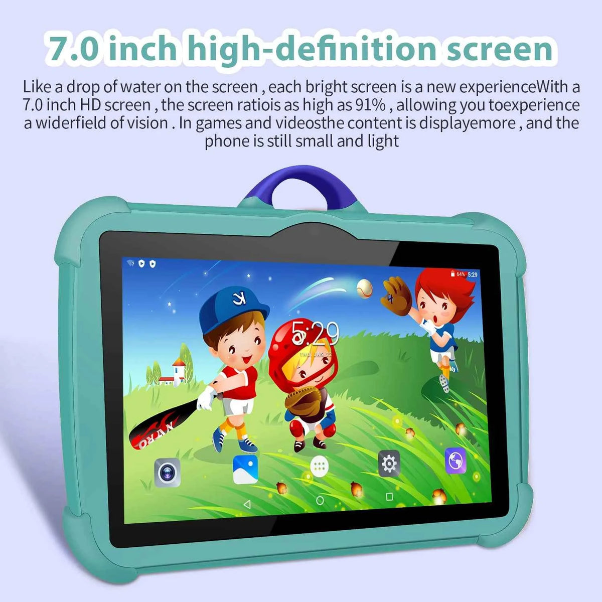 New 7 Inch Global Version 5G WiFi Kids Tablets Quad Core 4GB RAM 64GB ROM Educational Learning Tablet Pc Bluetooth 4000mAh