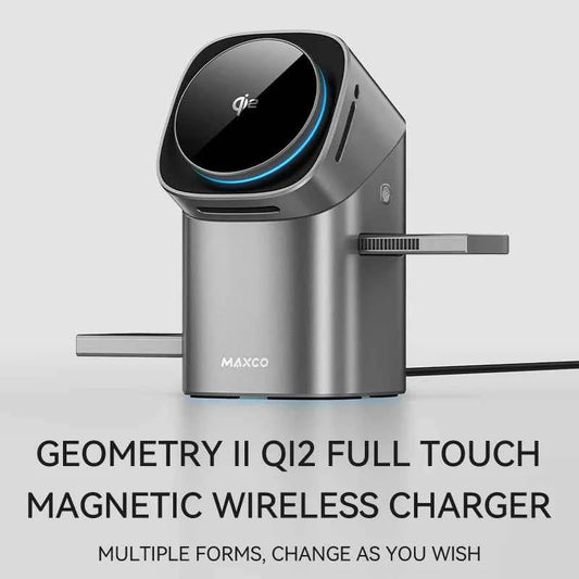 Qi2 15W 3-in-1 Magnetic Wireless Charging Station for iPhone, Apple Watch & AirPods