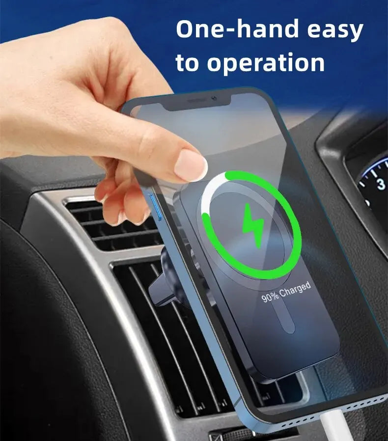 Magnetic Wireless Car Charger Mount for iPhone 12-17 Pro Max