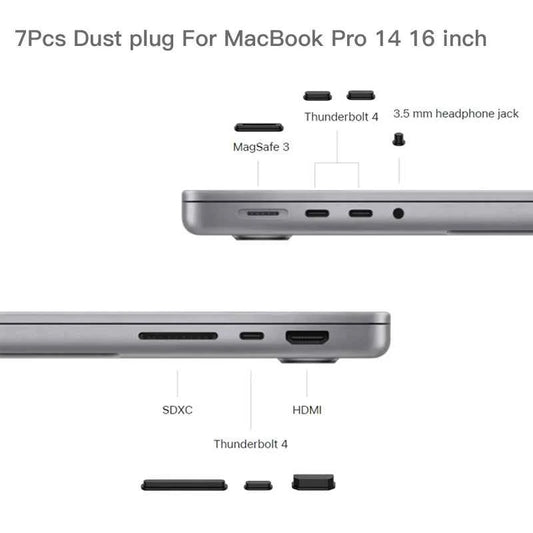 Soft Silicone Anti Dust Plug For MacBook Pro 2025 14 16 inch M5 M4 M3 pro max Stopper Laptop Dustproof Interface Cover
