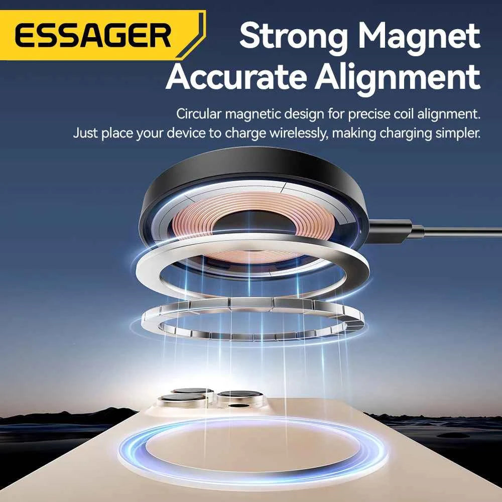 Essager 15W Magnetic Wireless Charger with Foldable Stand