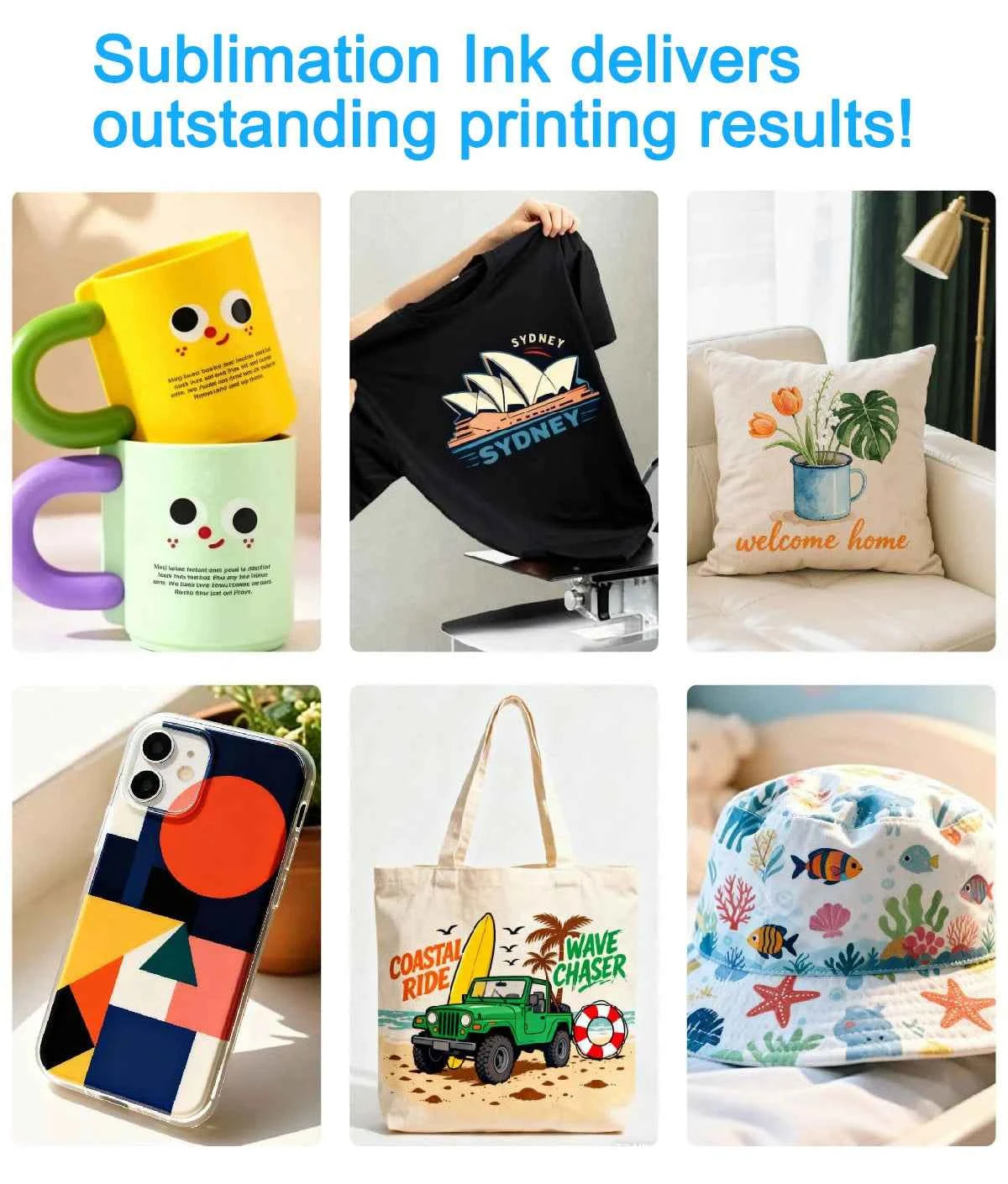 500ML Sublimation Ink DX5 TX800 I3200 I1600 L1800 1390 R1900 L800 XP600 L805 ET-15000 ET-8550 ET-8500 Heat Press Transfer Ink