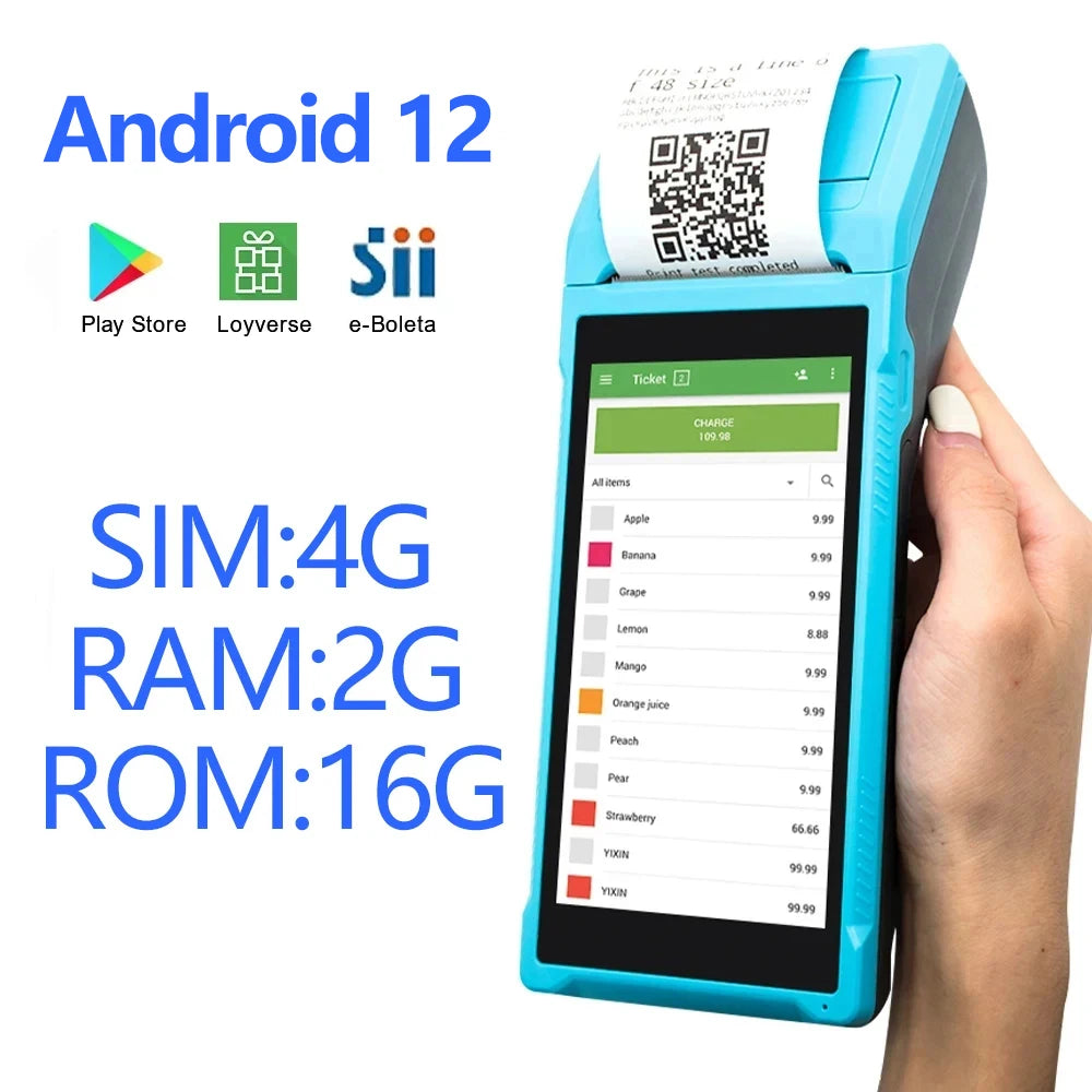 Q1 Q2 Handheld Thermal Receipt POS Printer Android Terminal Mobile Bill Ticket Printer 58mm Wireless Bluetooth PDA With Scanning