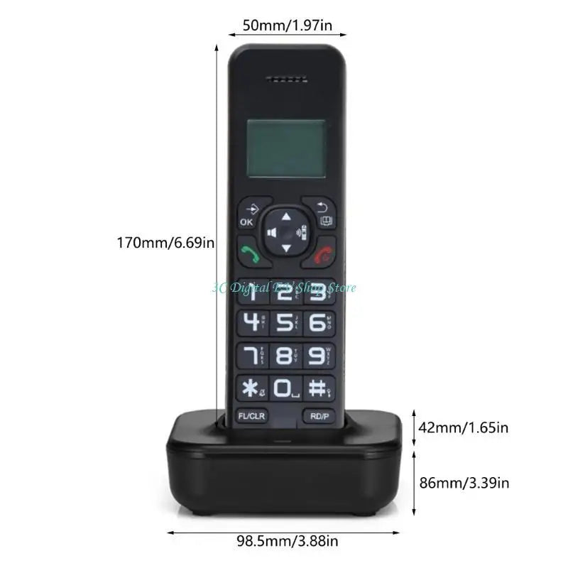 E74D Cordless Telephone Landline Phone Caller Display and Memory for Home Office
