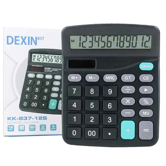 12 Digits Electronic Calculator Solar Calculator Dual Power Large Screen Electronic Calculator Desktop Calculators Home Office S