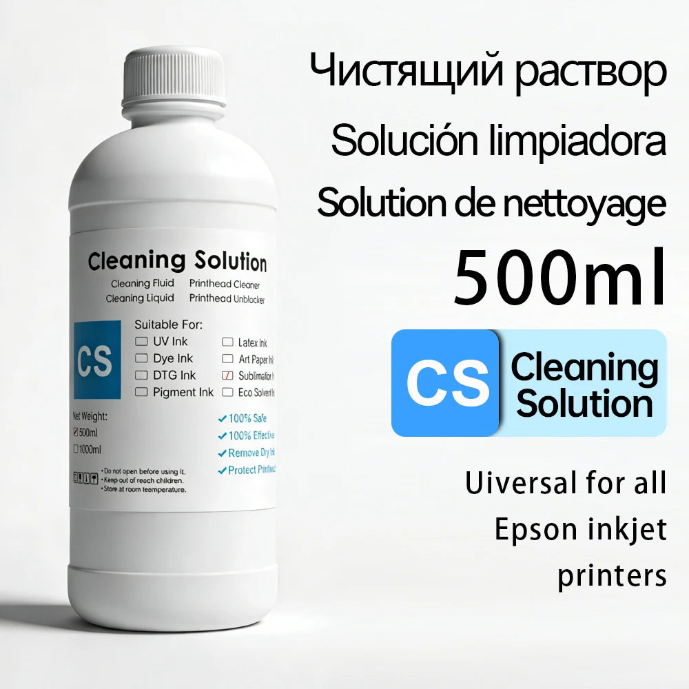500ML Sublimation Ink DX5 TX800 I3200 I1600 L1800 1390 R1900 L800 XP600 L805 ET-15000 ET-8550 ET-8500 Heat Press Transfer Ink