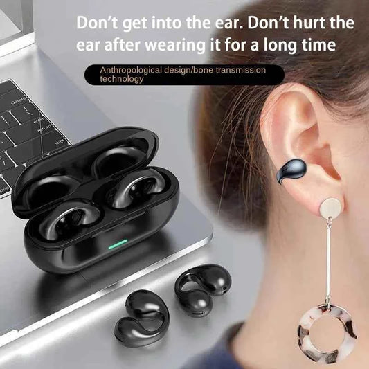 Bone Conduction Ear-Clip Wireless Bluetooth Headphones