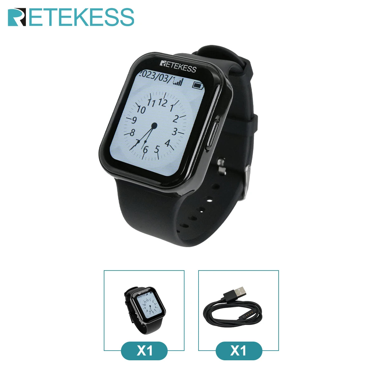 Retekess Caregiver Pager Wireless Calling System T114 Screen TD113 Watch Alert SOS Call Buttons for Clinic Hospital Nurses Home