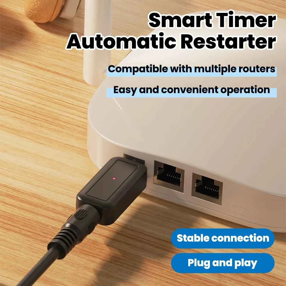 Smart Timer Router, 24-hour Automatic Restart Device, DC WiFi Auto-restart Router