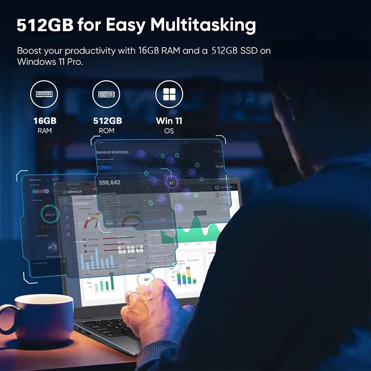 2026 Gaming Laptop – Intel Core i9 9900, 16GB RAM, Up to 2TB SSD, 15.6" FHD, Fingerprint Unlock, Windows 11