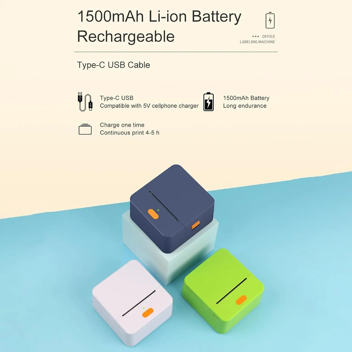 DETONGER P1 Mini Portable 20-58mm 203DPI Thermal Label Printer Wireless Inkless Bluetooth Pocket Sticker Machine