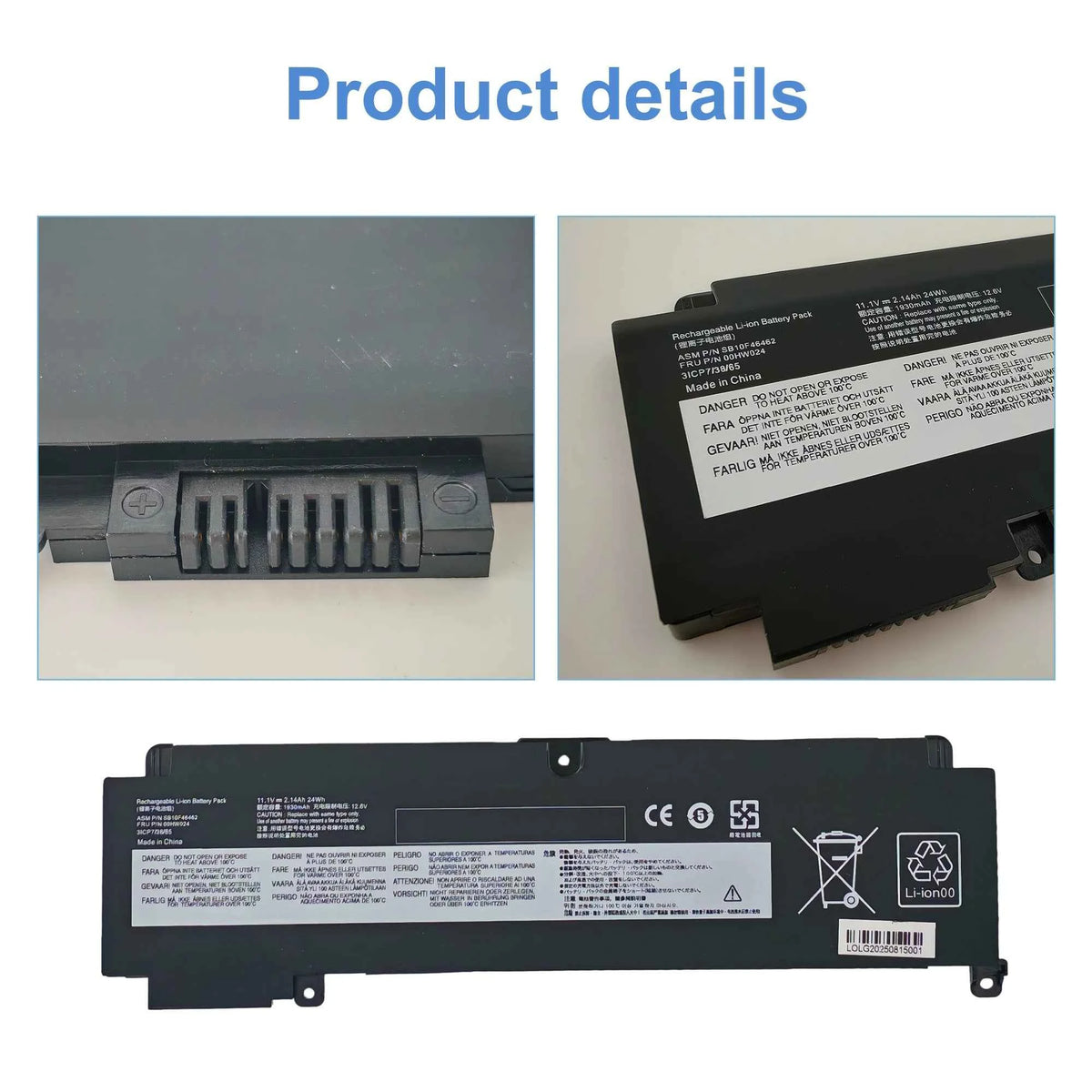01AV405 Battery for Lenovo ThinkPad T460S T470S Series 01AV406 00HW022 00HW024 00HW025 00HW038 SB10J79002 SB10K97605