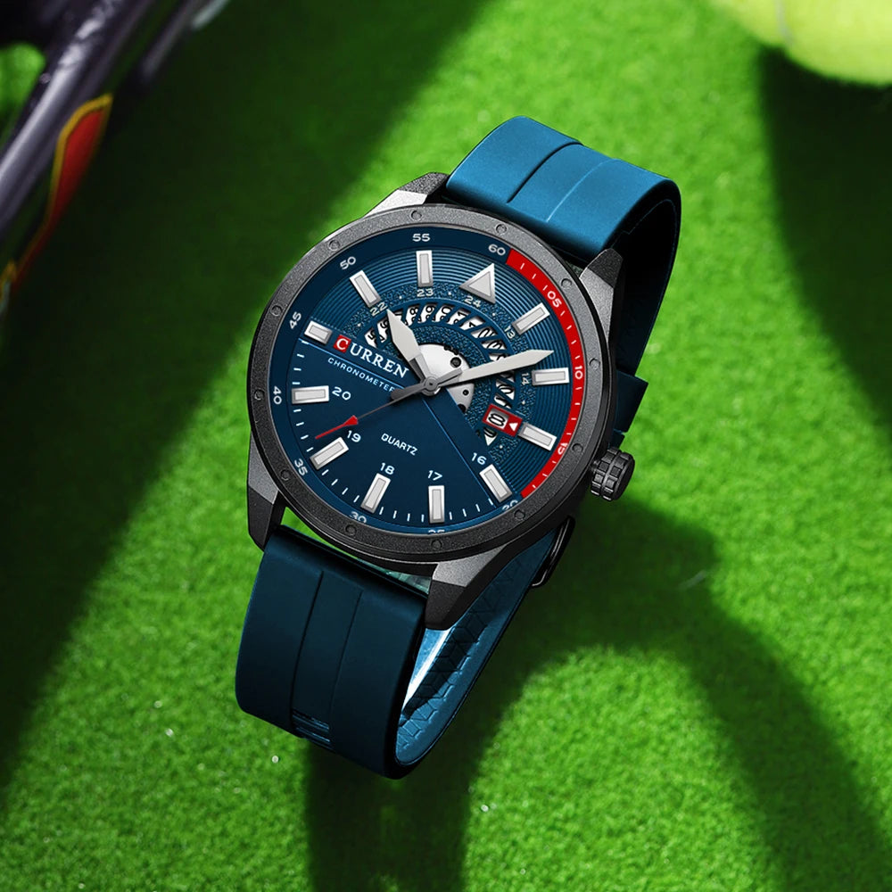 CURREN Men Watches Waterproof Luminous Top Brand Luxury Leather Casual Sports Quartz Wristwatch Military Man Watch For Men
