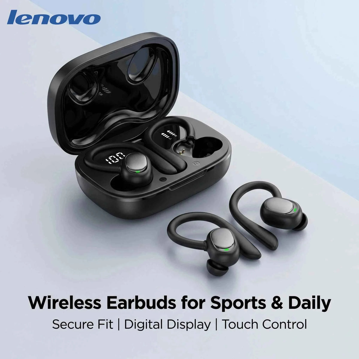 Lenovo SP180 Open-Ear Clip TWS Wireless Bluetooth Earbuds with Mic