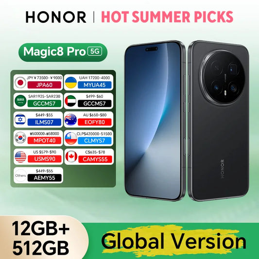 Honor Magic8 Pro 5G Global – 12GB+512GB, 6.71" 120Hz OLED, 200MP Camera, 7100mAh, 100W SuperCharge
