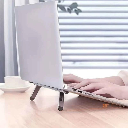 Adjustable and Foldable Laptop Stand with Keyboard & Tablet Holder, Heat Sink Design for Height Adjustment, Improved Vision