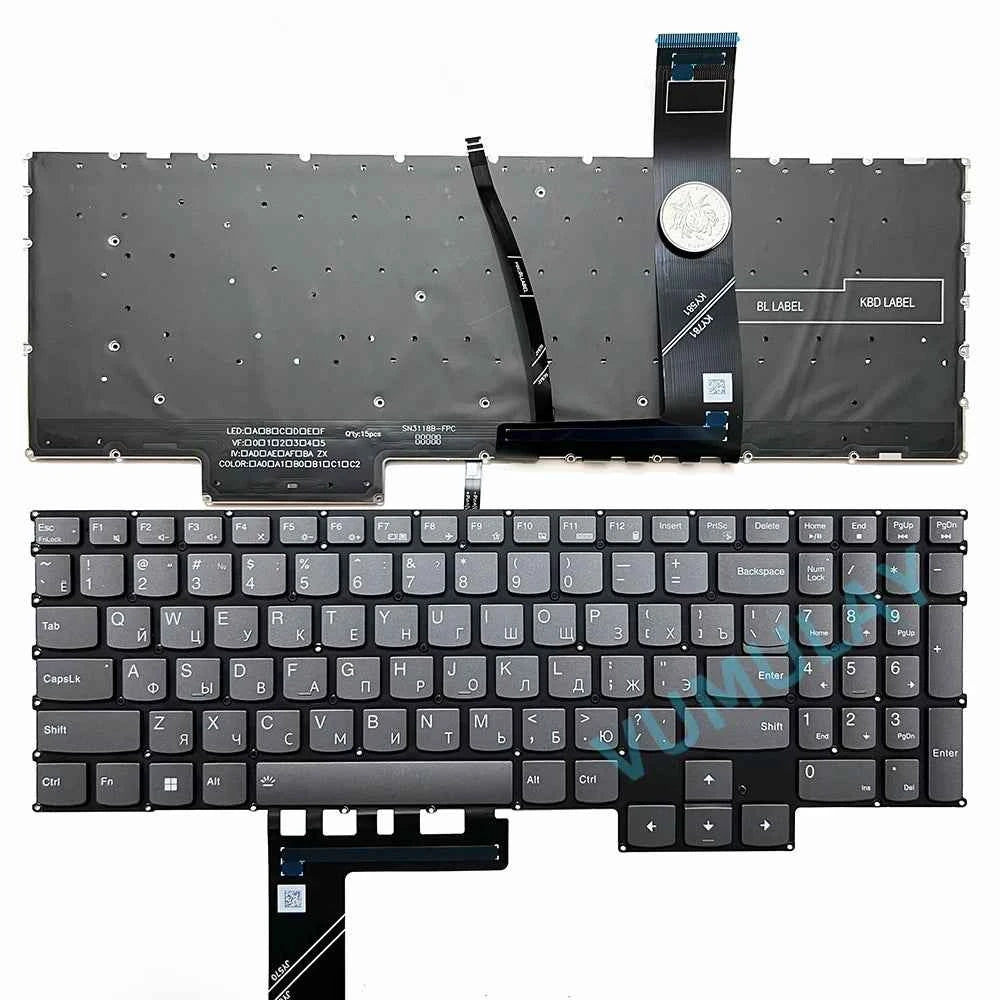 US/RU Backlit Keyboard for Lenovo Legion 5 Pro 16ITH6 16ITH6H 16ACH6 16ACH6H 16ARH7 16ARH7H 16IAH7 16IAH7H 82RF 82JD 82JQ 82RG