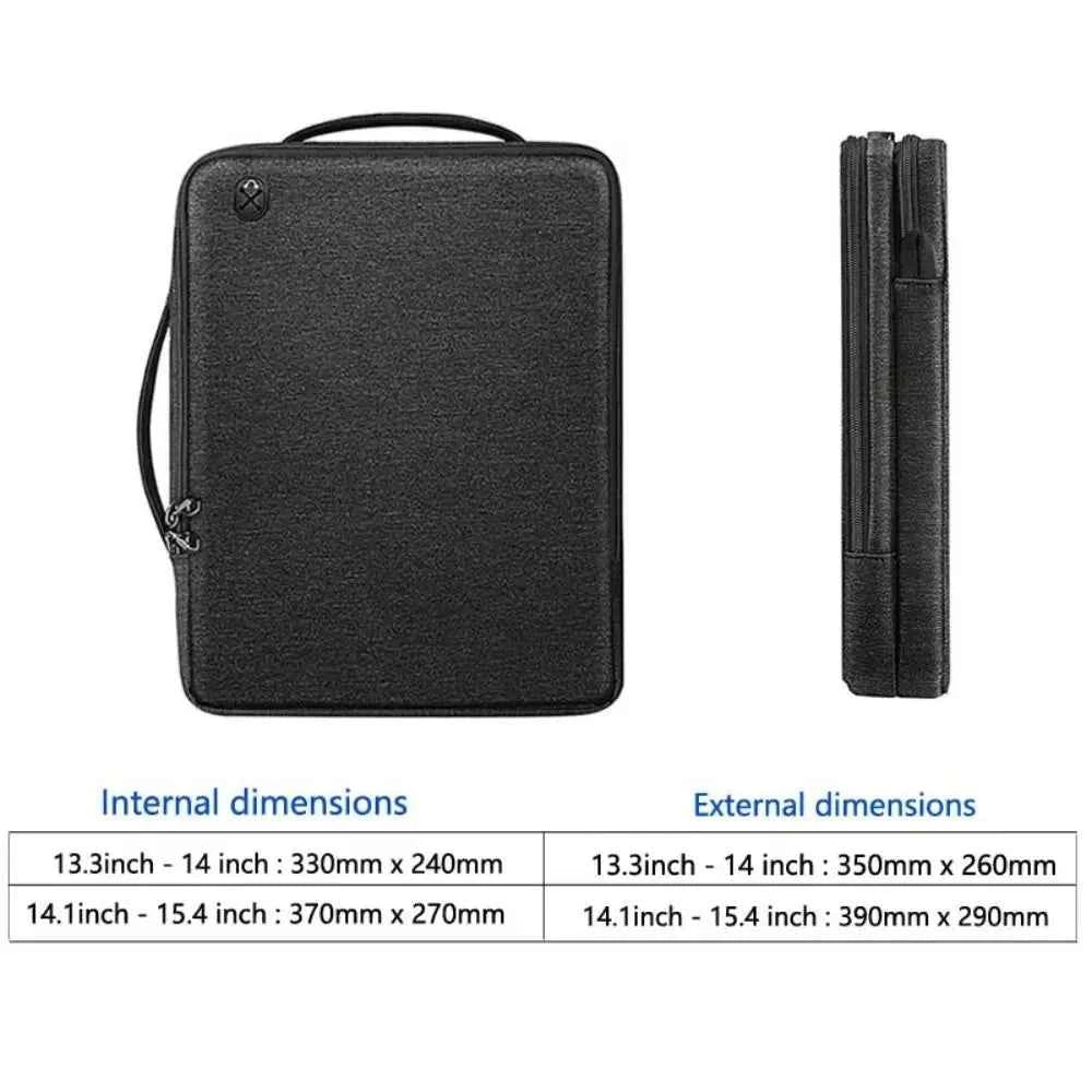 New 13.3-15.4 inch Laptop Shoulder Bag Large Capacity Shockproof Tablet Sleeve Handle Waterproof Carrying Case
