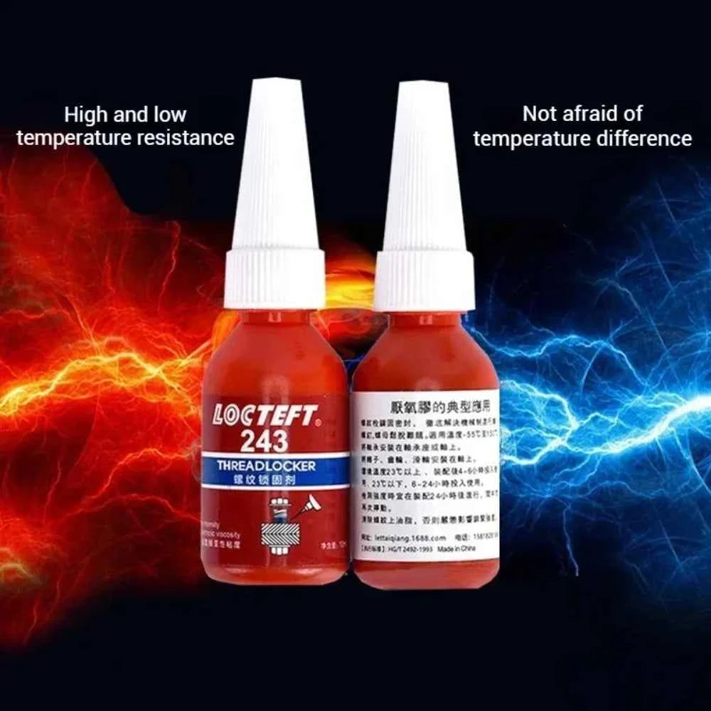 10ml Blue Threadlocker Medium Strength Threadlocker 243 Sealing Thread Locking for Locking and Sealing of M6-M20 Thread Tool 1pc
