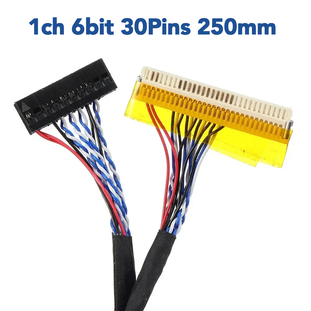 4pcs/Lot lvds cable 30pin/40pin kit 1ch 6-bit /2ch 6-bit for laptop screen 14" 15.6" 25cm 20454-40P LCD Modify LVDS CABLE
