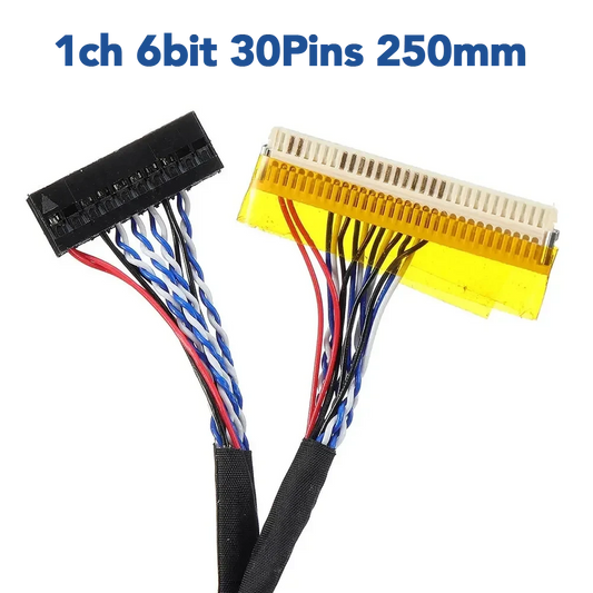 4pcs/Lot lvds cable 30pin/40pin kit 1ch 6-bit /2ch 6-bit for laptop screen 14" 15.6" 25cm 20454-40P LCD Modify LVDS CABLE