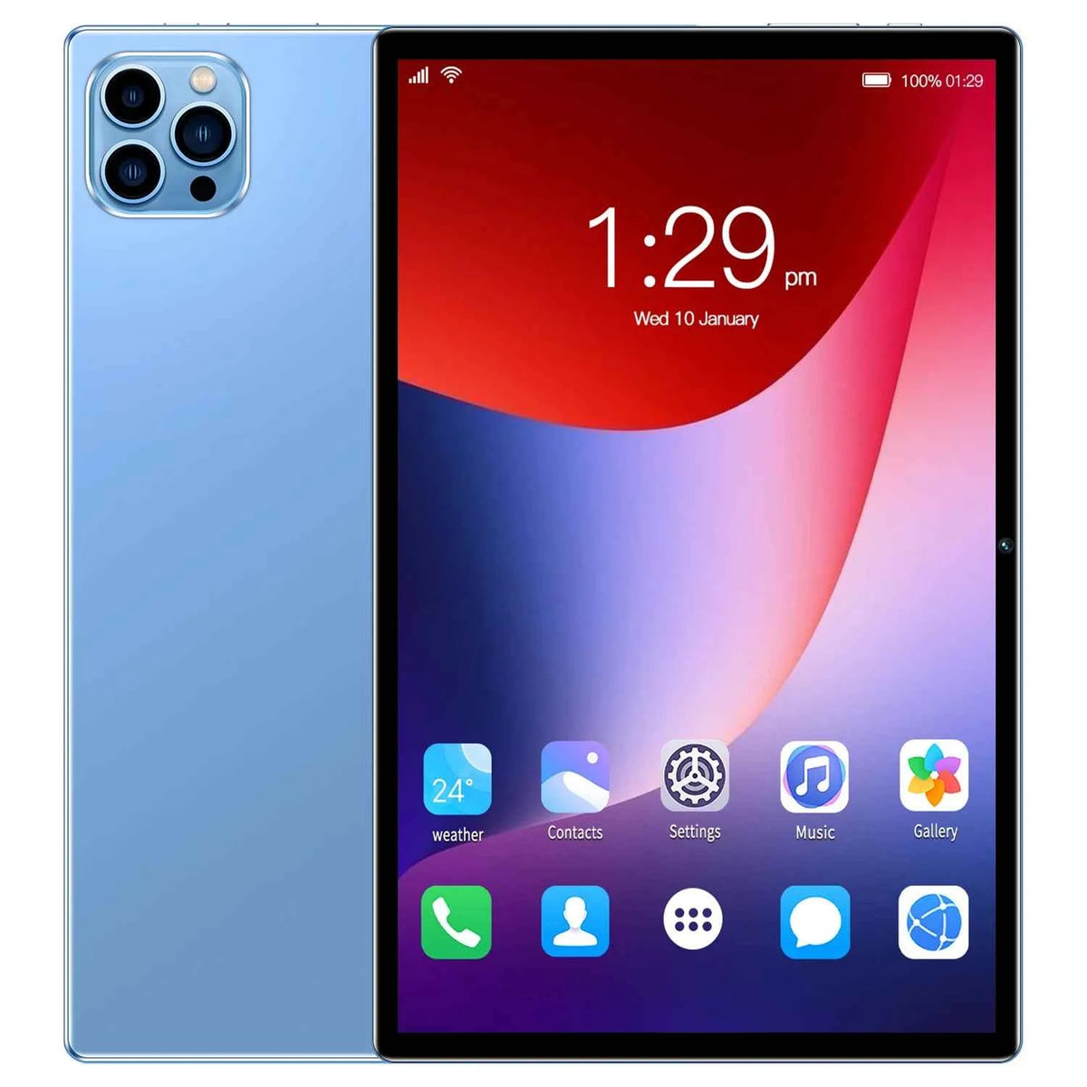 Global Version 10.1 Inch Tablet PC 3G Phone Call Octa Core Dual SIM Dual Cameras 4GB+64GB Android 13 WiFi Bluetooth Google Play