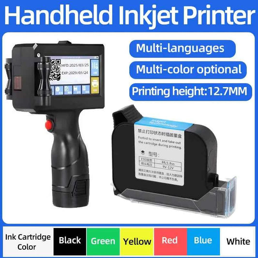 2588 2588+ JS10 12.7mm Portable Printers Handheld Inkjet Printer Text QR Barcode Batch Number Logo Image Date Printing Machine