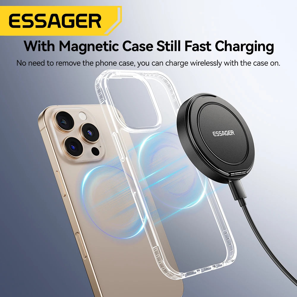 Essager 15W Magnetic Wireless Charger with Foldable Stand