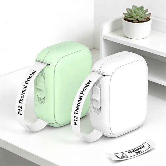 Mini Label Printer Marklife P12 Self-adhesive Sticker Printer P12 Portable Thermal Labeling Machine With Cutter or 1PK Label Tap