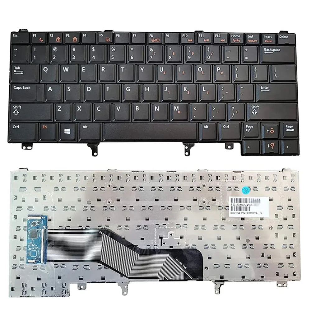 US Layout Replacement Keyboard with Backlight Pointer for Dell Latitude E5420 E5430 E6220 E6320 E6330 E6420 E6430 E6440 Series