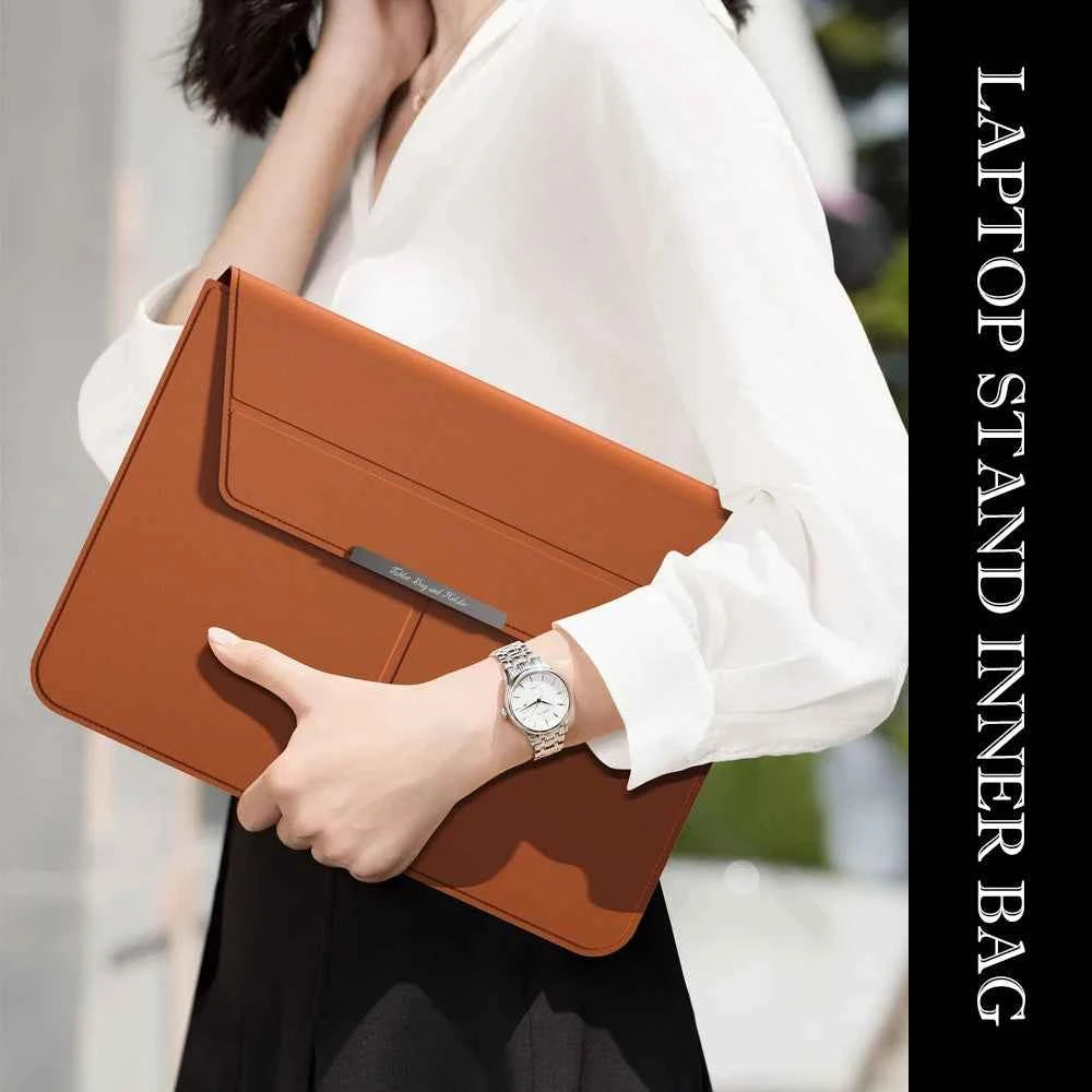 Laptop Liner Sleeve for Macbook Air 13.6 Case 13.3 15.4 Unisex Waterproof Letters Sleeve Envelope Leather Laptop Sleeve Pouch