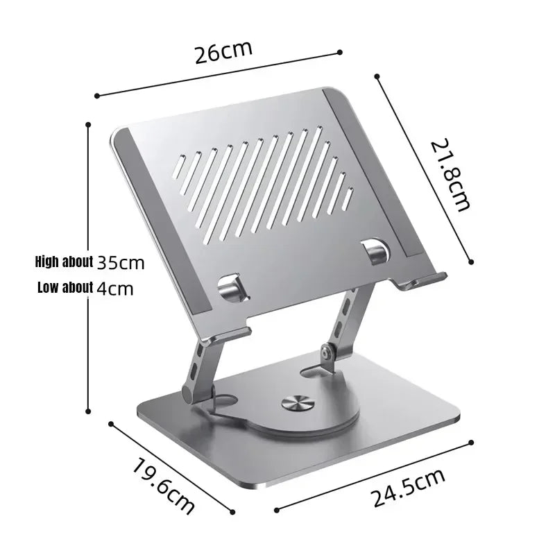 360° Rotation Portable Desktop Bracket Foldable Aluminum Laptop Tablet Holder For iPad Macbook RedmiBook Galaxy Tab Book Laptop