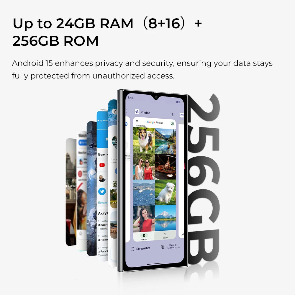 OUKITEL C62 Pro – Android 15, 6.88" HD+, Unisoc T615, 24GB RAM, 256GB, 5150mAh, NFC Smartphone