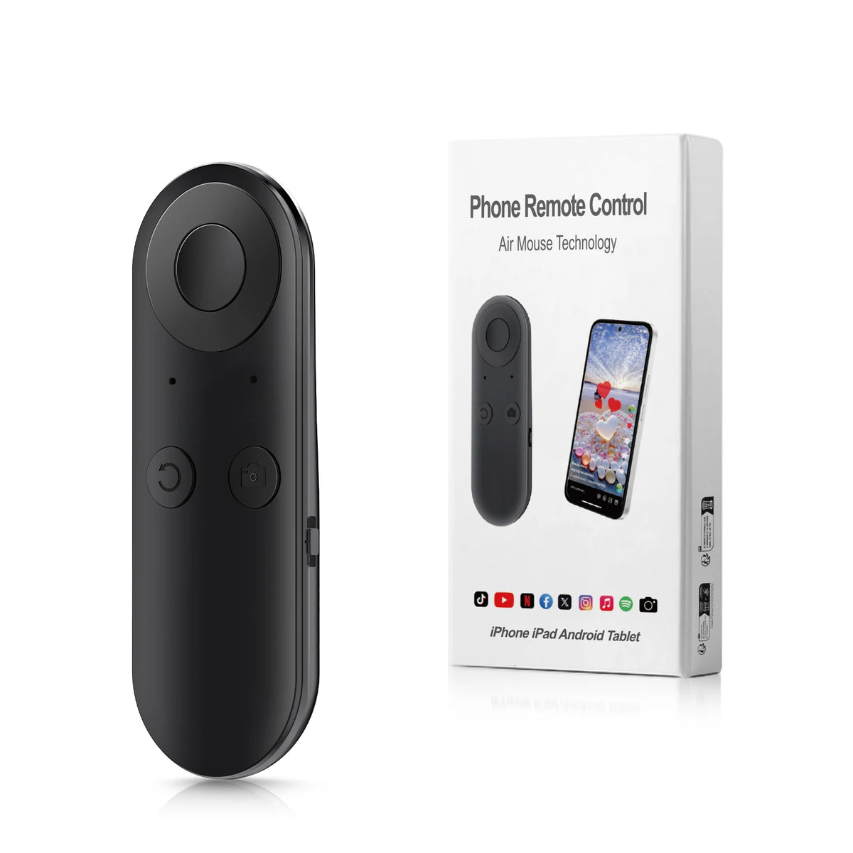 Smartphone Remote Clicker with Air Mouse Multifunctional Smart Fingertip Ring Remote Control for iPhone iPad Android Tablet