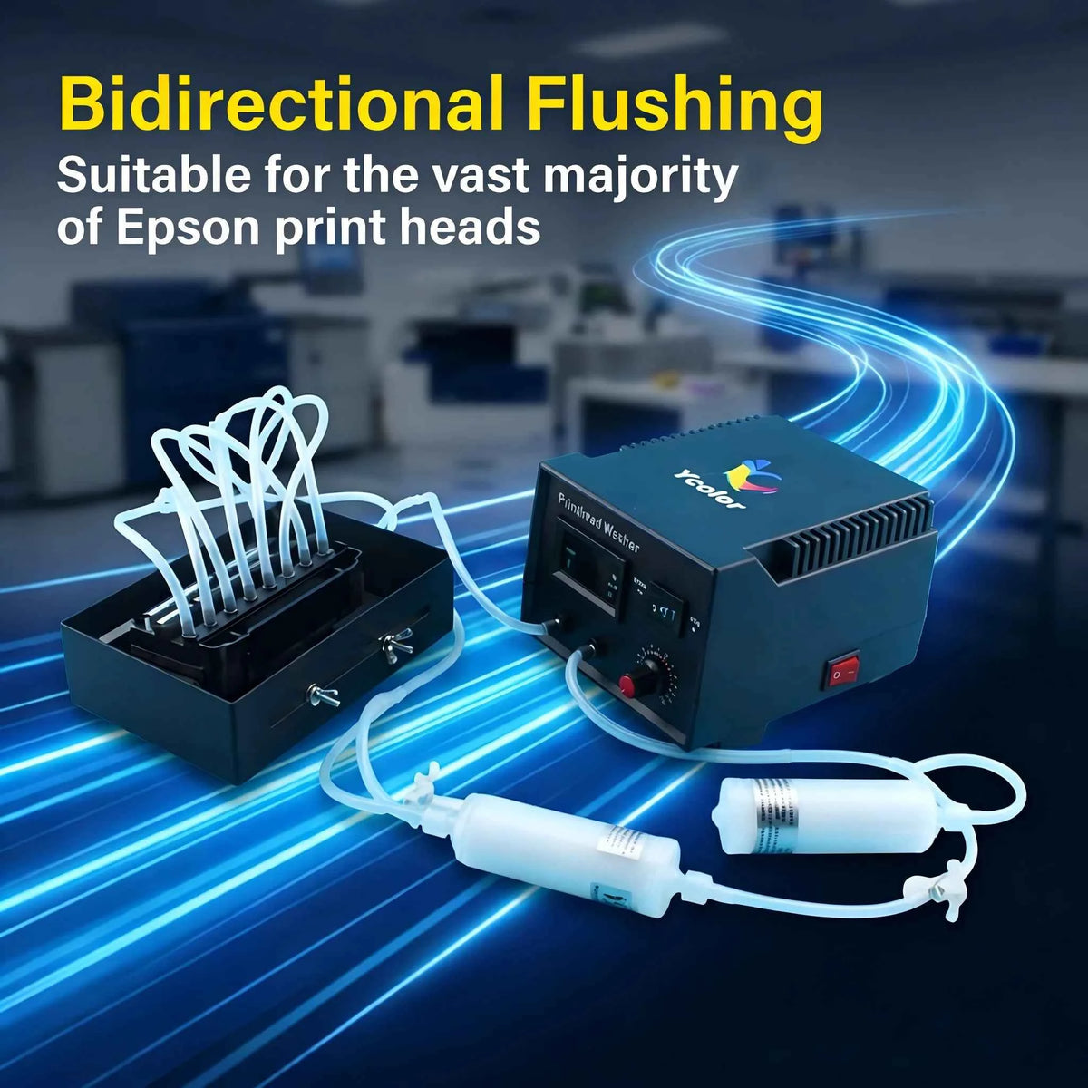 DTF Printhead Clogged Cleaning Machine Cleaner Kit Washer For Epson DX5 XP600 I3200 I1600 L1800 L805 1390 UV Printer Head Unclog