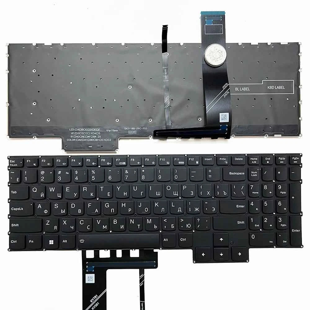 US/RU Backlit Keyboard for Lenovo Legion 5 Pro 16ITH6 16ITH6H 16ACH6 16ACH6H 16ARH7 16ARH7H 16IAH7 16IAH7H 82RF 82JD 82JQ 82RG