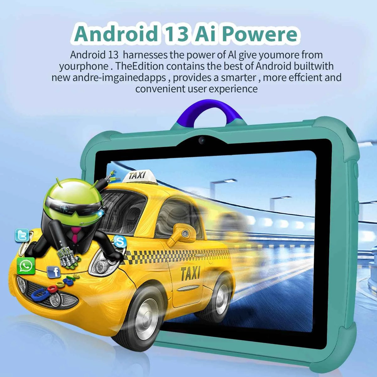 New 7 Inch Global Version 5G WiFi Kids Tablets Quad Core 4GB RAM 64GB ROM Educational Learning Tablet Pc Bluetooth 4000mAh