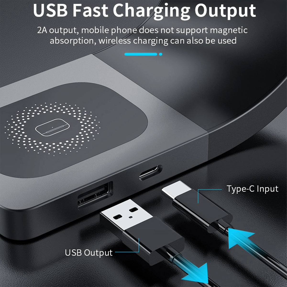4-in-1 Magnetic 15W Wireless Fast Charging Station for iPhone, AirPods and Apple Watch